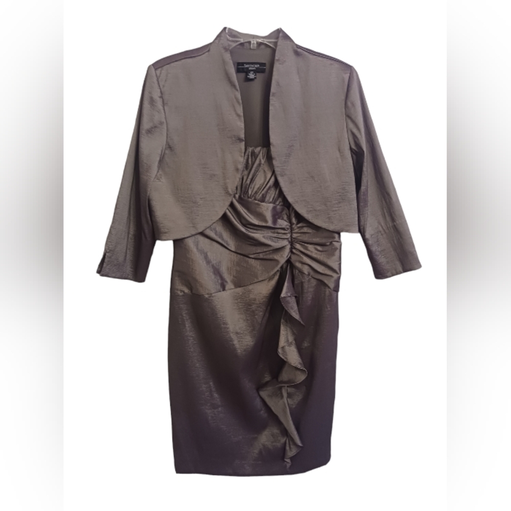 Gray R&M Richards 2 Piece Garment Dress Size 12 Petite